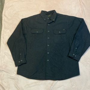Stanley Casual Flannel Button Down Shirt, Charcoal